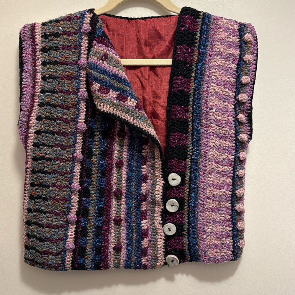 Women’s Crochet Vest- One of a kind, cropped.